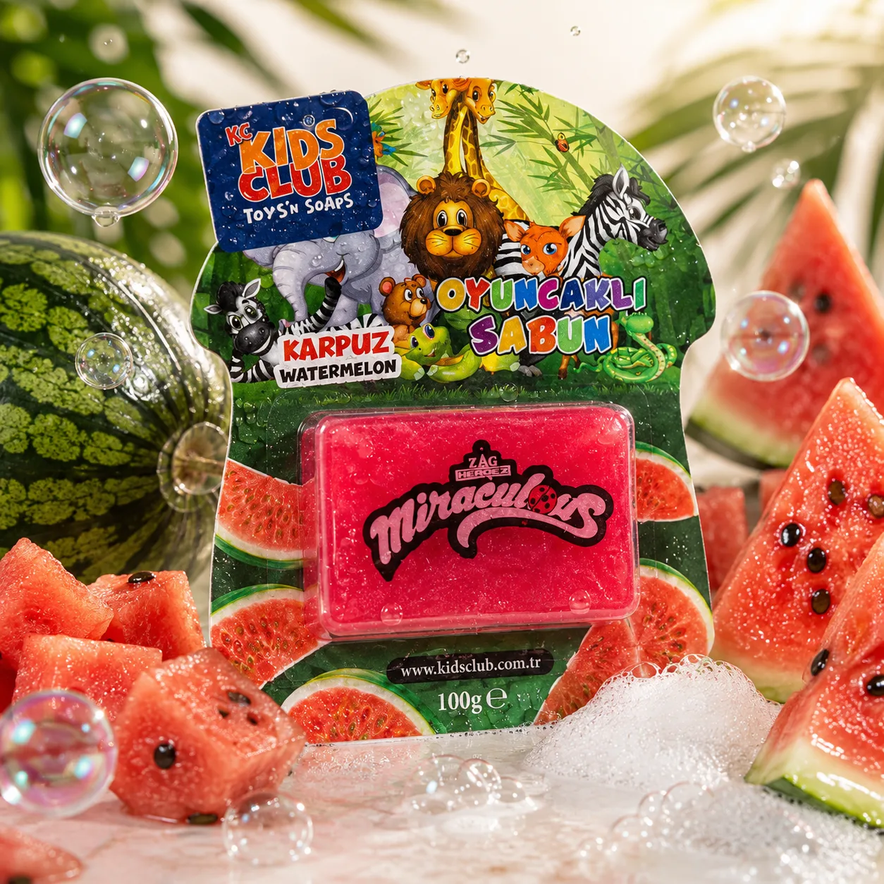 KC Kids Club Karpuz Temalı Oyuncaklı Sabun 100 ge