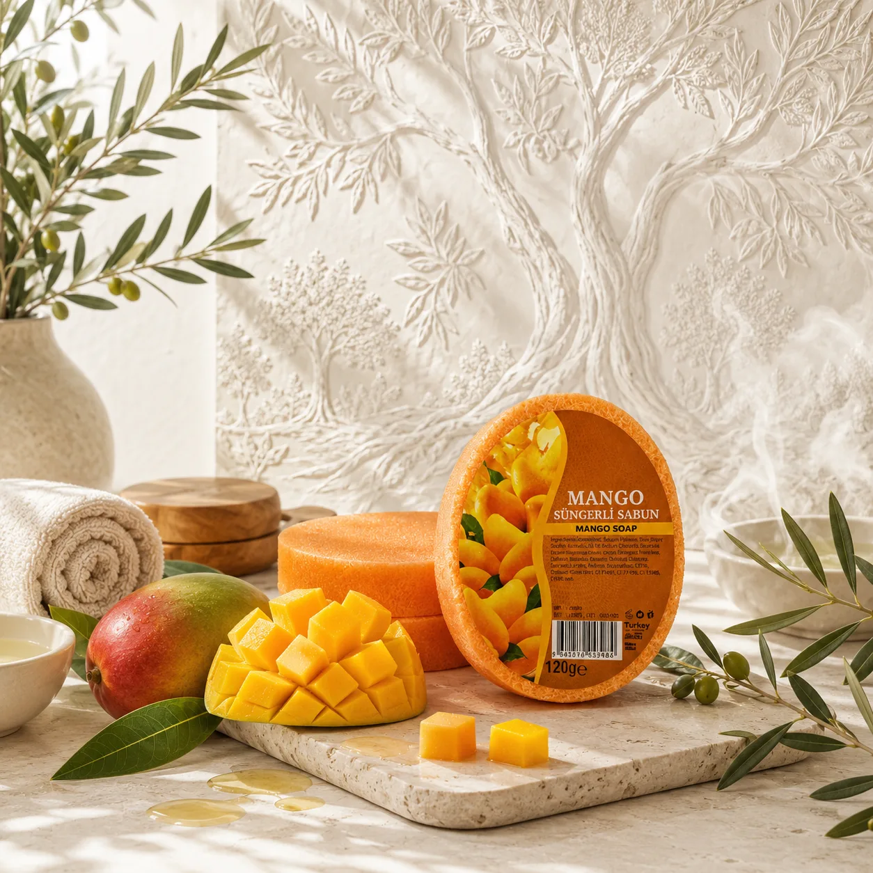 Internatural Kozmetik Mango Süngerli Bitkisel Sabun