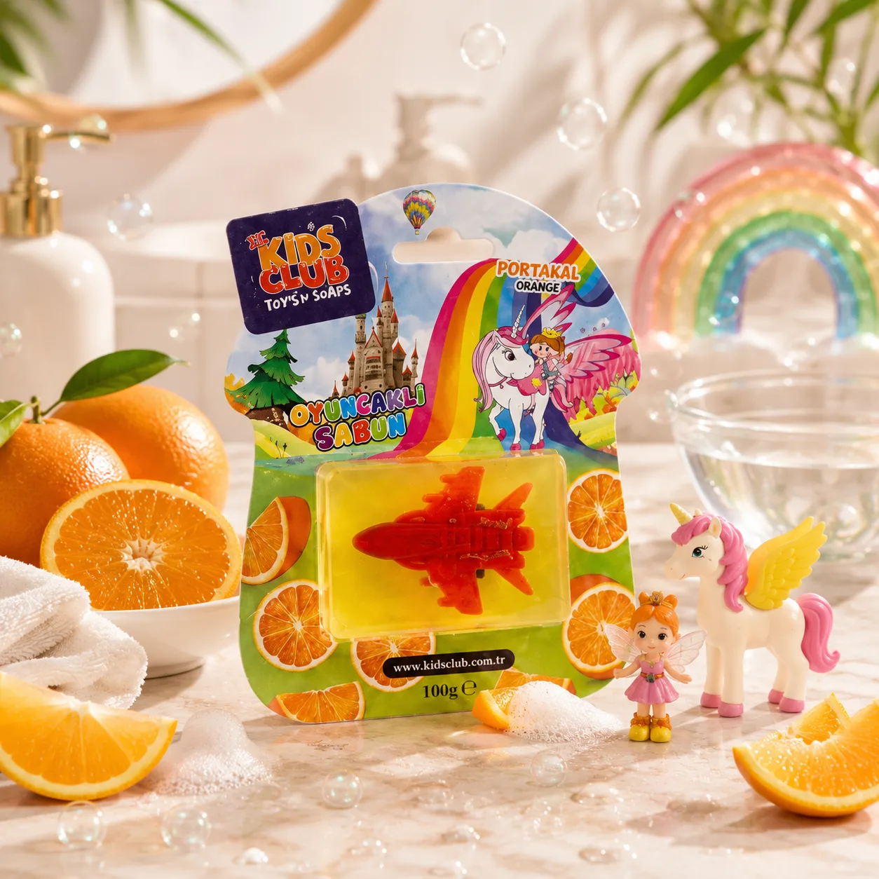 KC Kids Club Portakal Temalı Oyuncaklı Sabun 100 ge