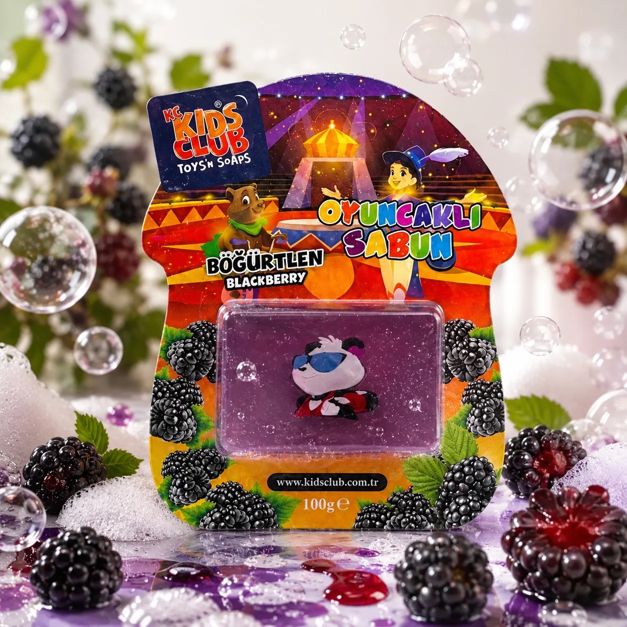 KC Kids Club Böğürtlen Temalı Oyuncaklı Sabun 100 ge
