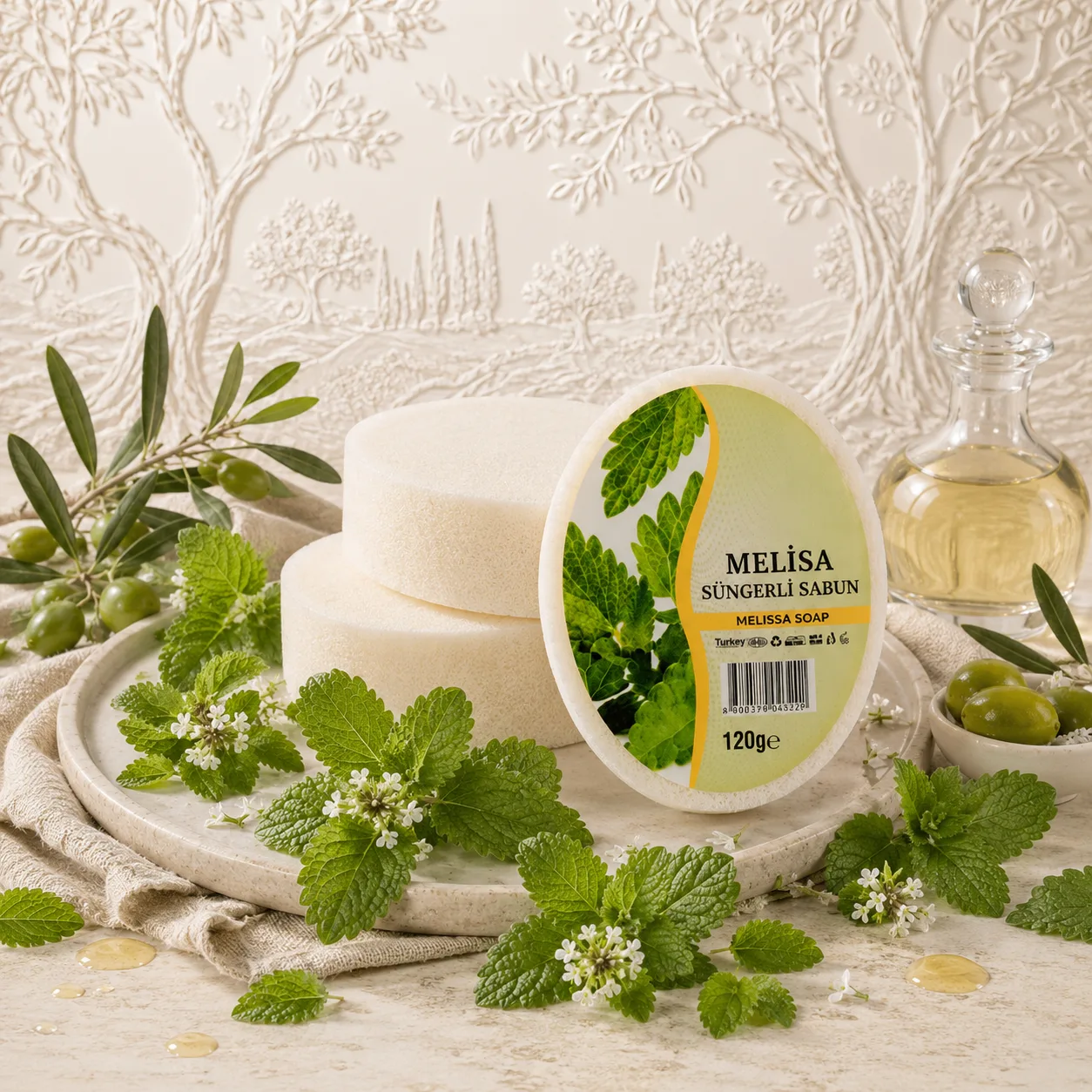 Internatural Kozmetik Melisa Süngerli Bitkisel Sabun